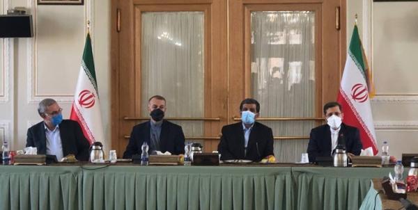 نشست مشترک امیرعبداللهیان، ضرغامی و عین اللهی در محل وزارت خارجه